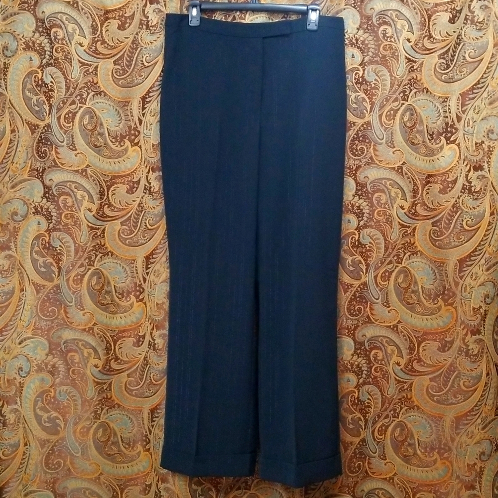 Black Structured Pants